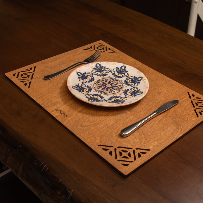 Hermia Juego de Salvamanteles Corpat - Walnut de 4 Piezas